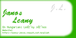 janos leany business card